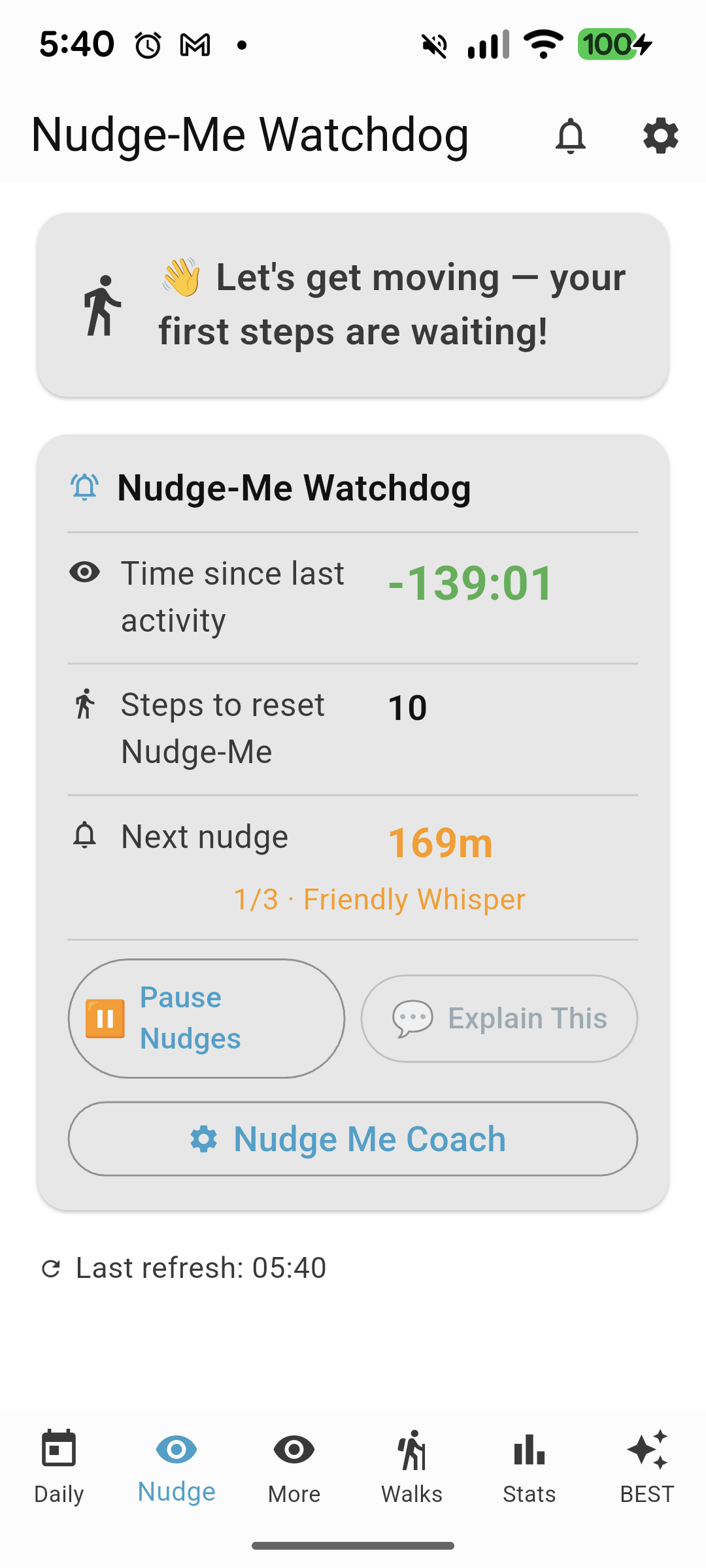 Nudge Me Watchdog